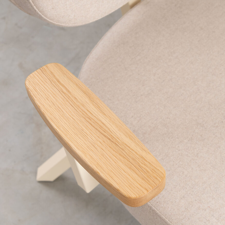 Dykmeyer MK Design Armchair With Oak Armrests