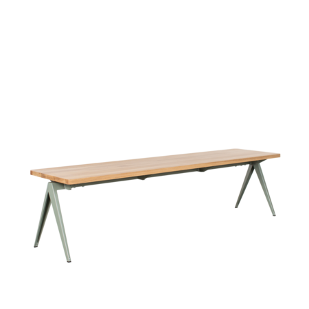 TD4 Table Bench Cement Grey | Oak