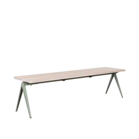 TD4 Eettafelbank Cementgrijs | Eiken Whitewash