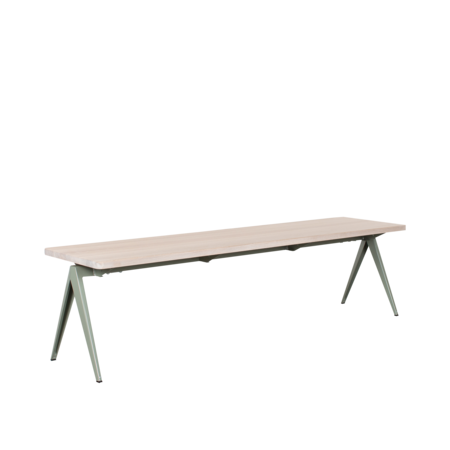 TD4 Table Bench Cement Grey | Oak Whitewash