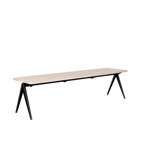 TD4 Table Bench Black | Oak Whitwash