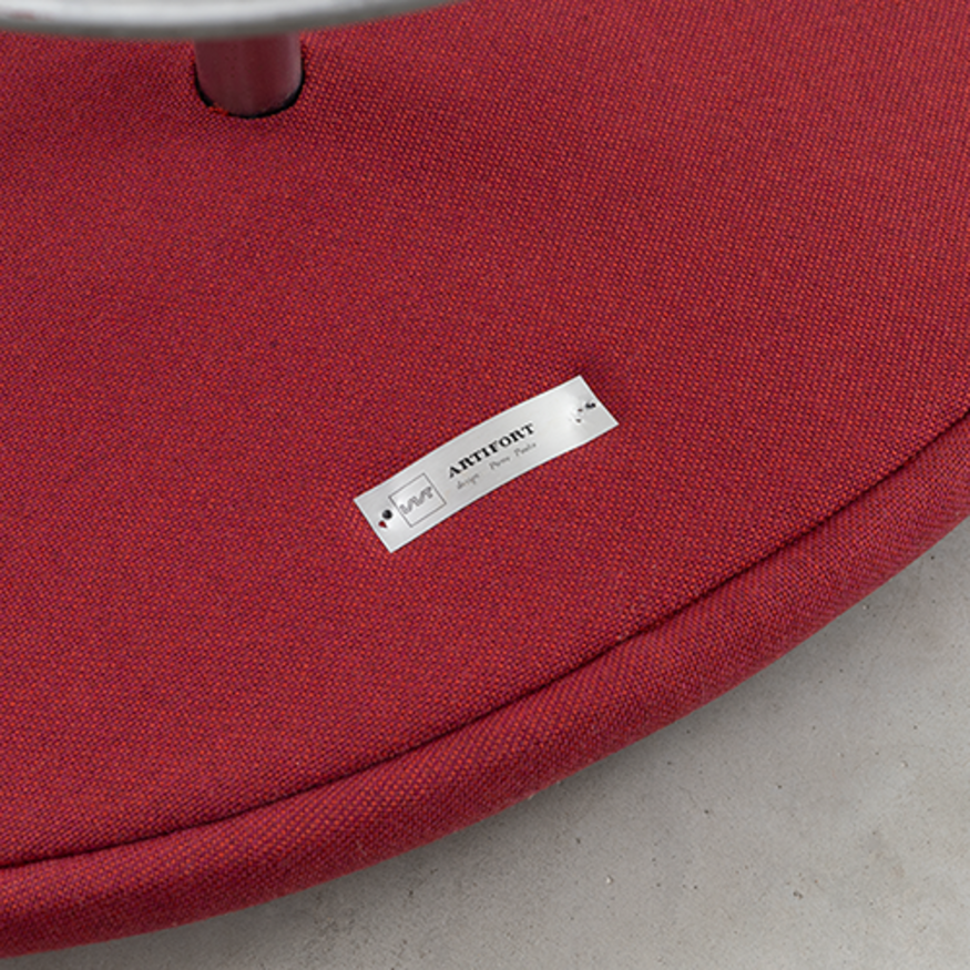 Artifort Pierre Paulin Globe lounge chair + ottoman red Artifort 1960s