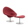 Artifort Pierre Paulin Globe lounge chair + ottoman red Artifort 1960s