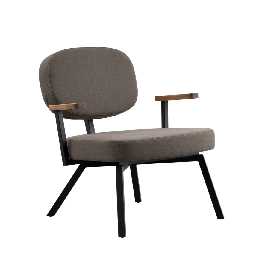 MK Design Fauteuil Met Walnoten Armleggers Dykmeyer MK Design Fauteuil Met Walnoten Armleggers