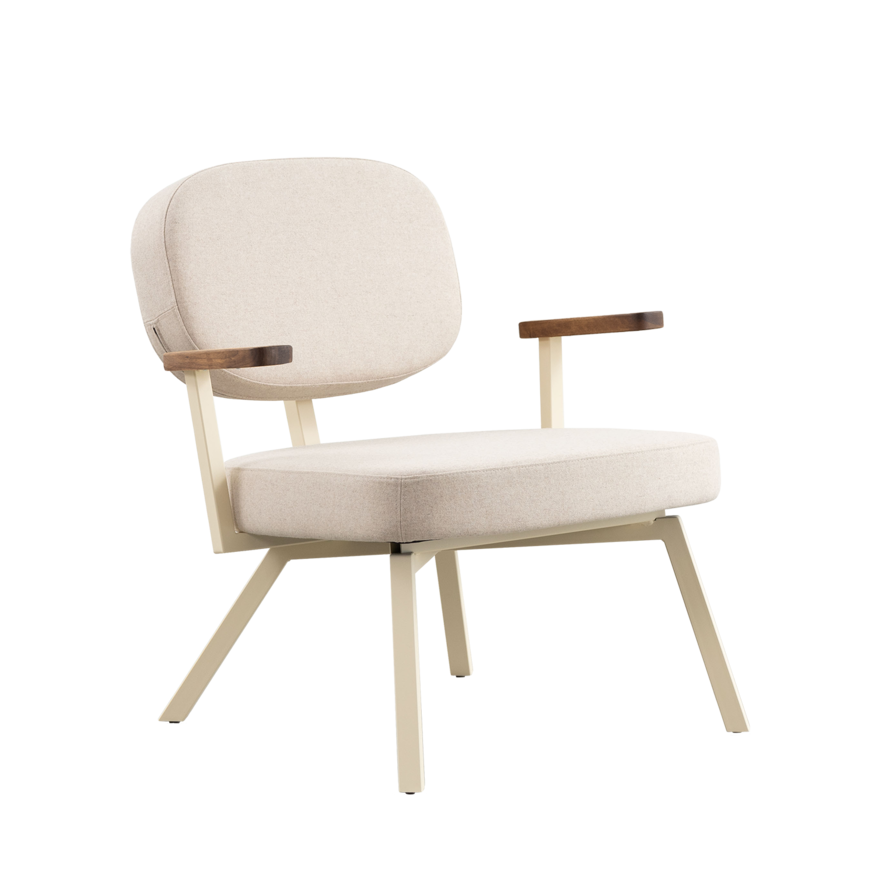 Dykmeyer MK Design Fauteuil Met Walnoot Armleuningen