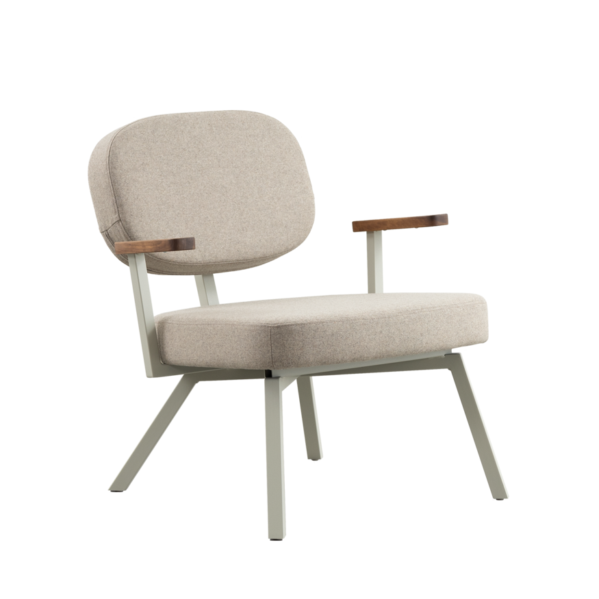 Dykmeyer MK Fauteuil Met Walnoot Armleuningen