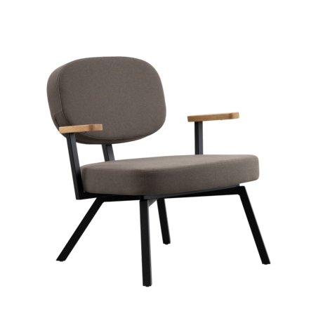 MK Armchair Black - Oak Armrests | Forest