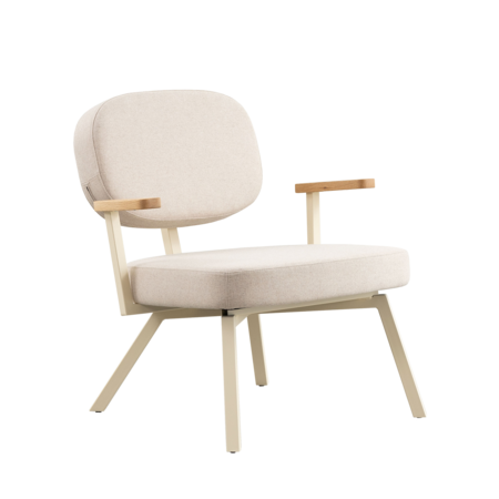 MK Armchair Ivory - Oak Armrests | Beige