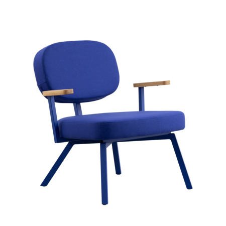 MK Armchair Ultramarine Blue - Oak Armrests | Indigo