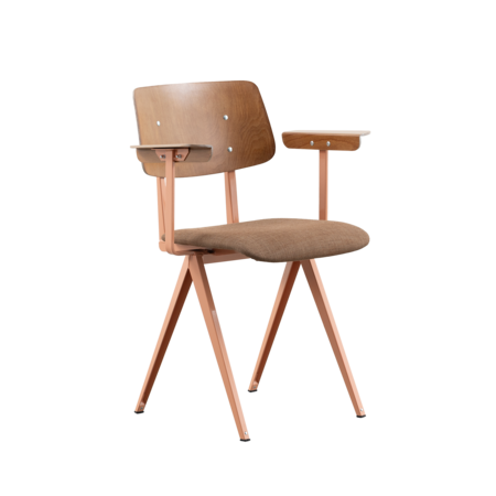 S16 With Armrests Beige Red | Seat Brown