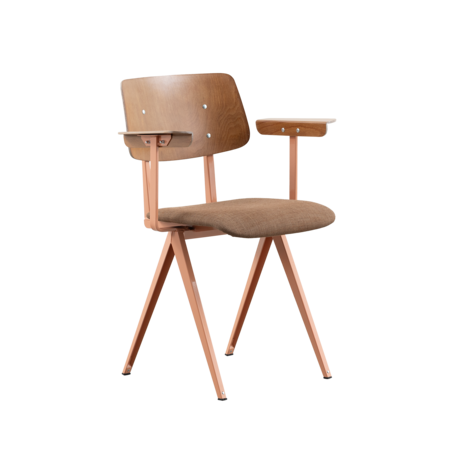 S16 With Armrests Beige Red | Seat Brown