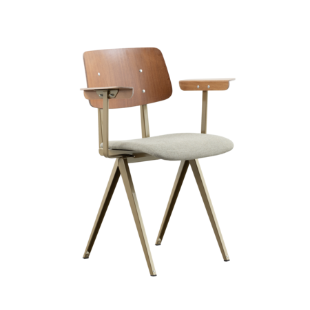 S16 Met Arm Parelmoergoud | Zitting Bisque