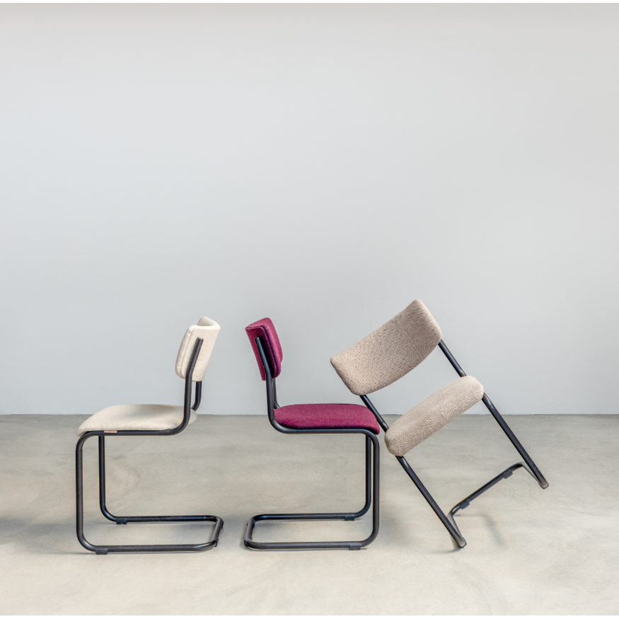 Dykmeyer De Purmer tubular frame Dining chair