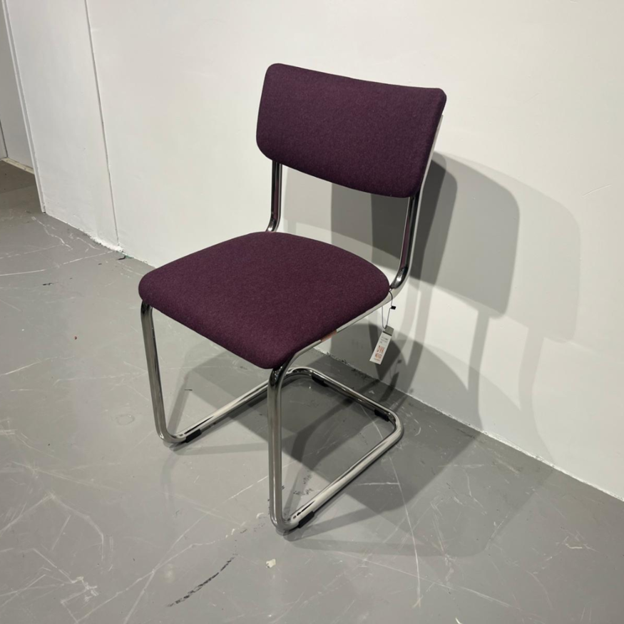 Purmer Dining Chair Facet Felt Purple Dykmeyer Purmer Dining Chair Facet Felt Purple