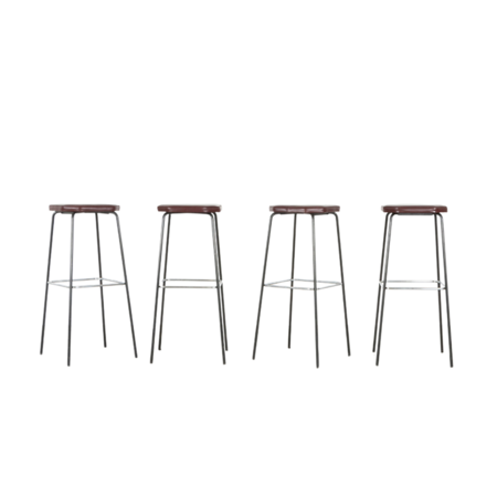 Set of 4 Salomonson bar stools skai upholstered AP Originals