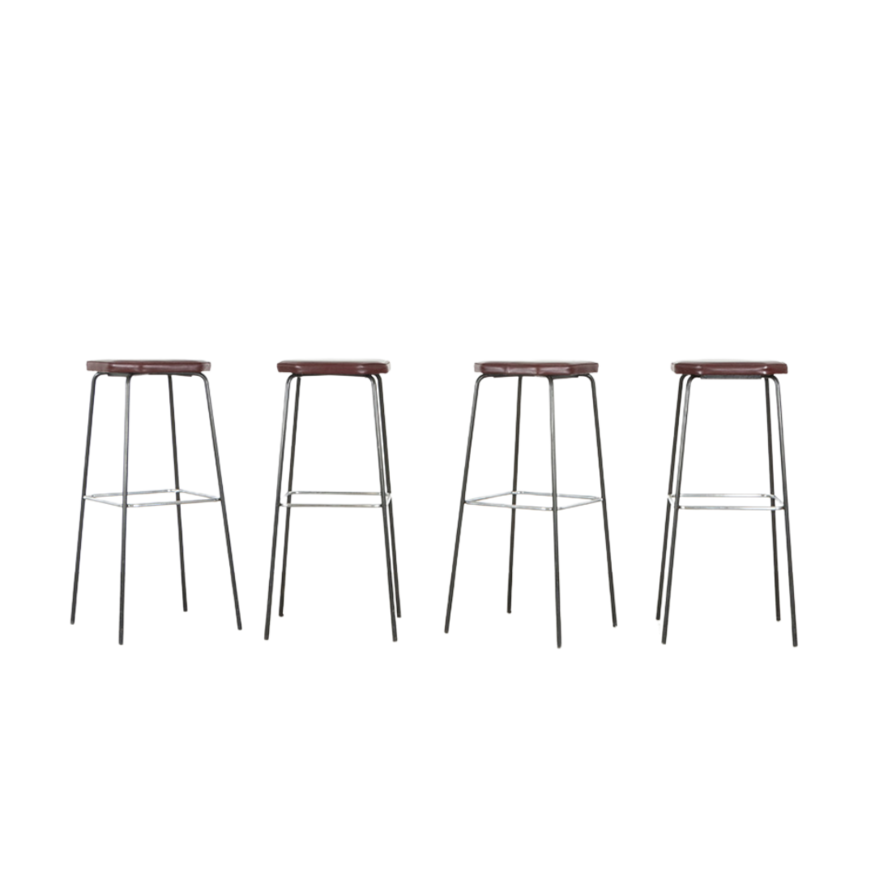 AP Originals Set of 4 Salomonson bar stools skai upholstered AP Originals