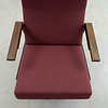Spectrum design meubels Martin Visser SZ67 fauteuil donkerrood wol Spectrum