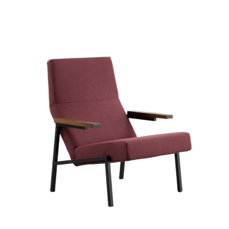 Martin Visser SZ67 fauteuil donkerrood wol Spectrum