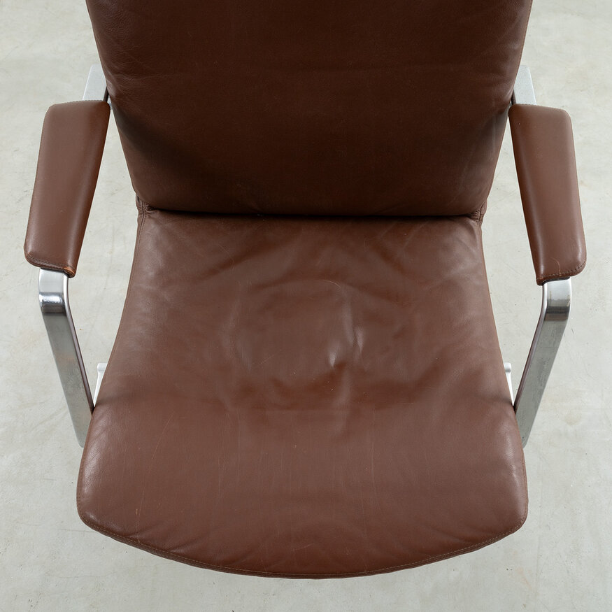 Kill International Preben Fabricius and Jorgen Kastholm desk chair leather Kill International