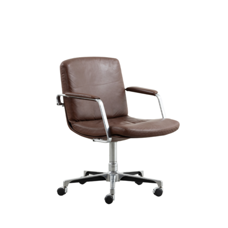 Preben Fabricius and Jorgen Kastholm desk chair leather Kill International