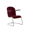Gispen Gispen 413 ladies armchair early version 1930s dark red rib