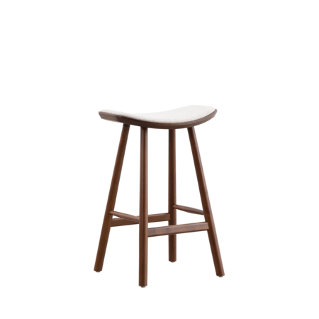 Silja Counter Barstool Walnut Coloured | Beige