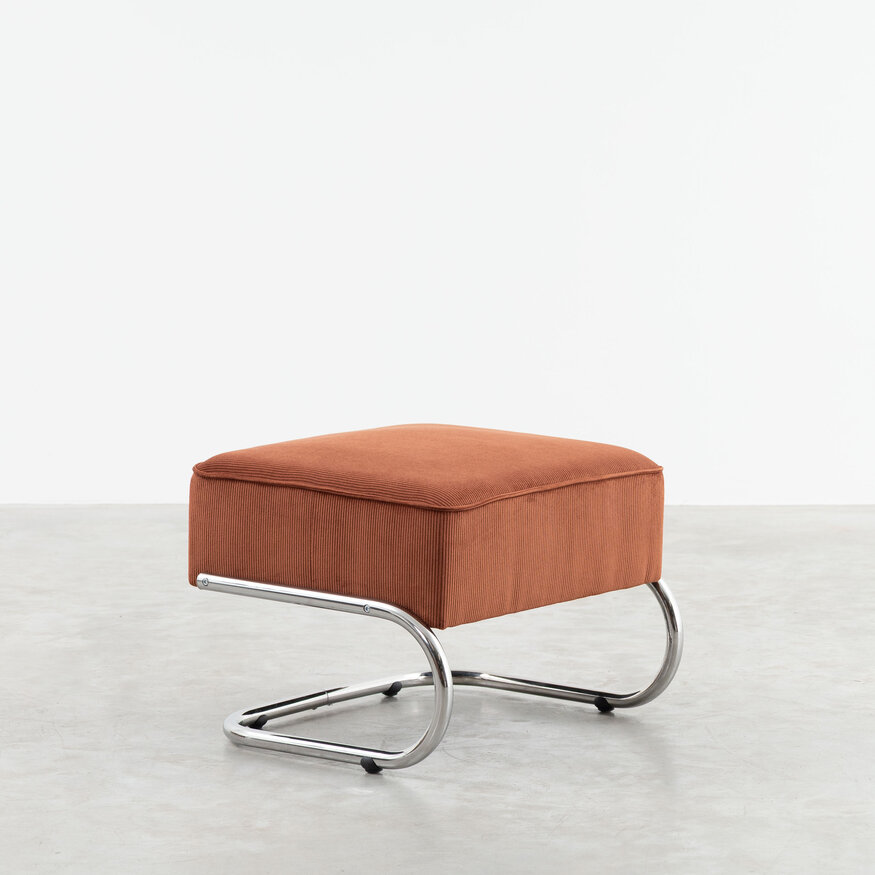 Dykmeyer De Zwaan Tubular Frame Footstool