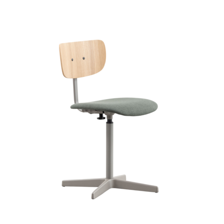 Jops Werkstoel Muisgrijs | Eiken | Zitting Forest