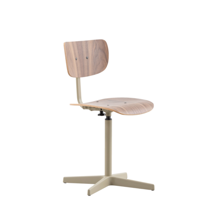 Jops Werkstoel Geelgrijs | Walnoot