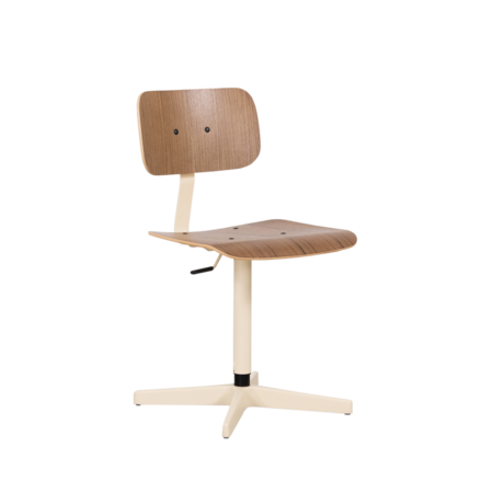 Elon Work Chair Light Ivory | Walnut