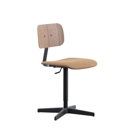Elon Work Chair Graphite Black | Walnut | Seat Stockwell