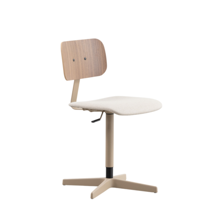 Elon Work Chair Grey Beige | Walnut | Seat Upminster