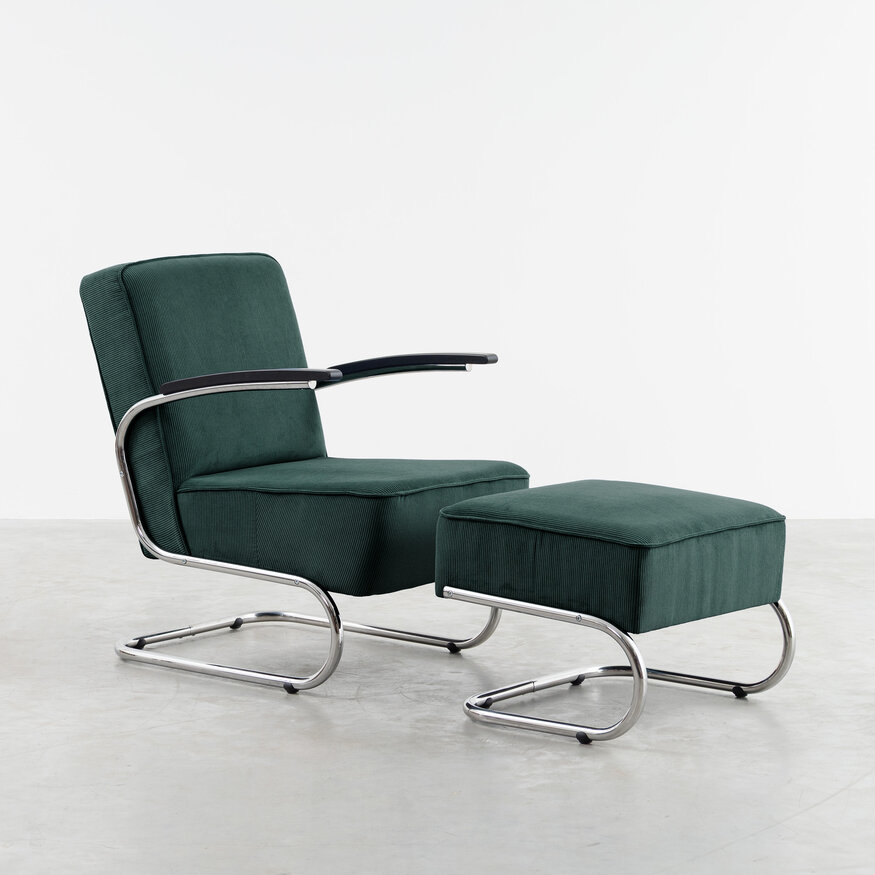 Dykmeyer De Zwaan Tubular Frame Footstool