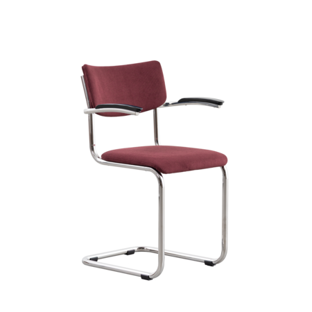 De Purmer with armrests | Rib fabric Wine Red De Purmer with armrests | Rib fabric Wine Red