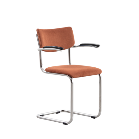 De Purmer with armrests | Rib fabric Rust Brown De Purmer with armrests | Rib fabric Rust Brown