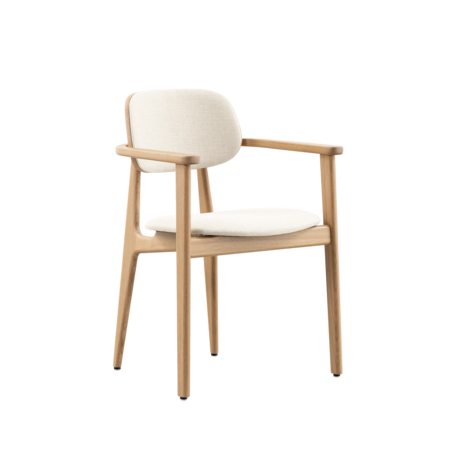 Sinni with armrests Oak | Linen Sinni with armrests Oak | Linen