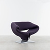 Artifort Pierre Paulin Ribbon lounge chair + ottoman purple Artifort