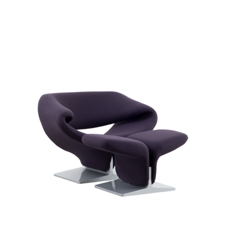 Pierre Paulin Ribbon lounge chair + ottoman purple Artifort