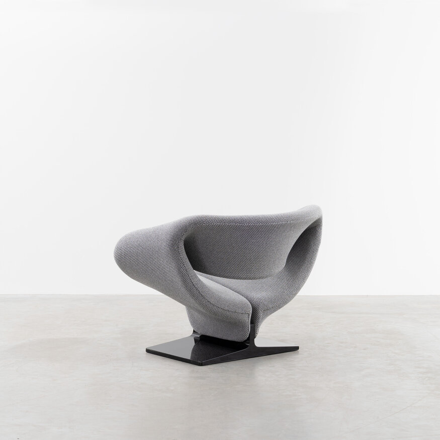 Artifort Pierre Paulin Ribbon lounge chair grey Artifort
