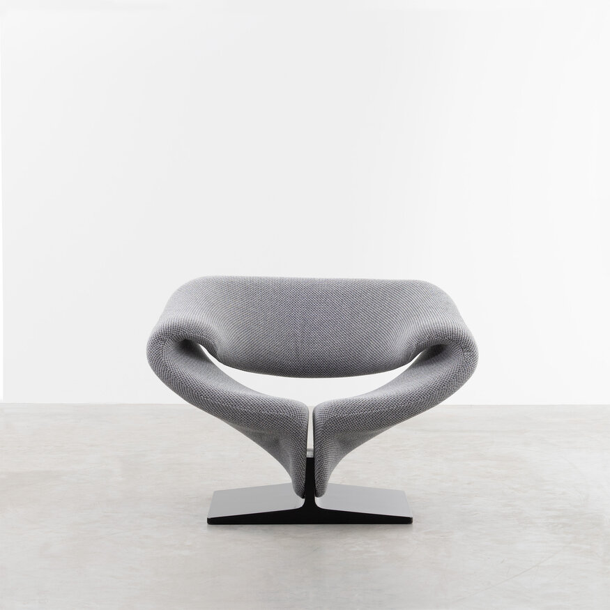 Artifort Pierre Paulin Ribbon lounge chair grey Artifort