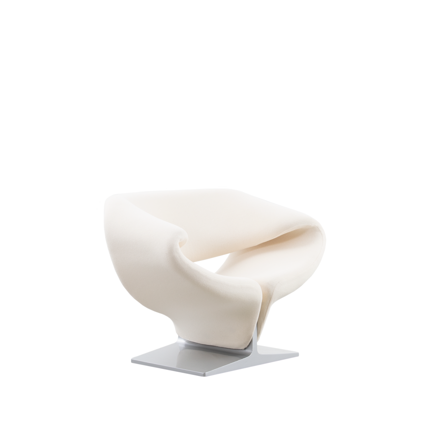 Artifort Pierre Paulin Ribbon lounge chair white Artifort