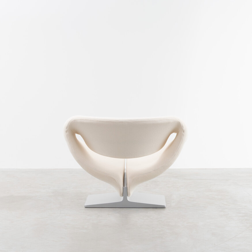Artifort Pierre Paulin Ribbon lounge chair white Artifort