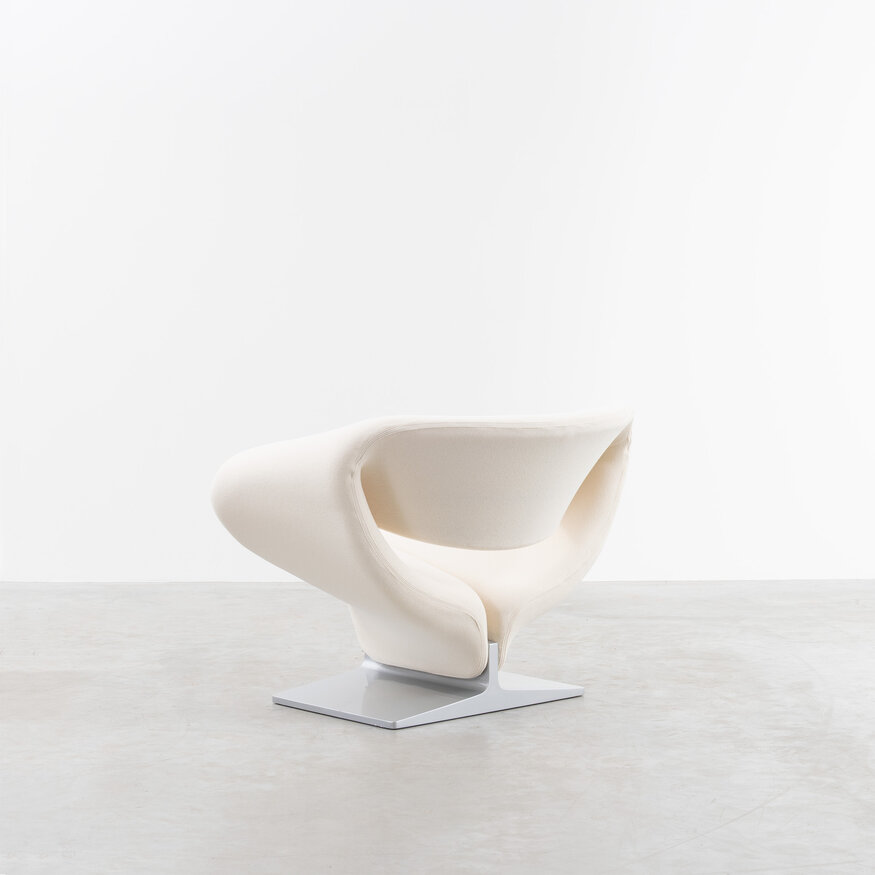 Artifort Pierre Paulin Ribbon lounge chair white Artifort