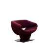 Artifort Pierre Paulin Ribbon lounge chair dark red Artifort