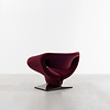Artifort Pierre Paulin Ribbon lounge chair dark red Artifort
