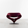 Artifort Pierre Paulin Ribbon lounge chair dark red Artifort