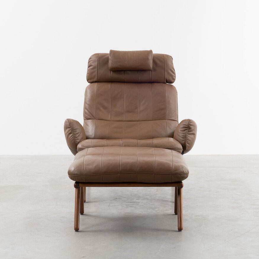 De Sede De Sede DS531 Brasil lounge chair + ottoman wood and leather