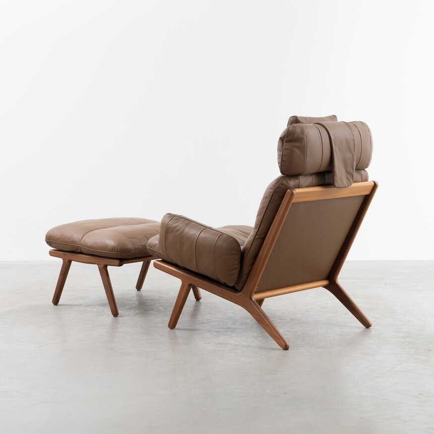 De Sede De Sede DS531 Brasil lounge chair + ottoman wood and leather