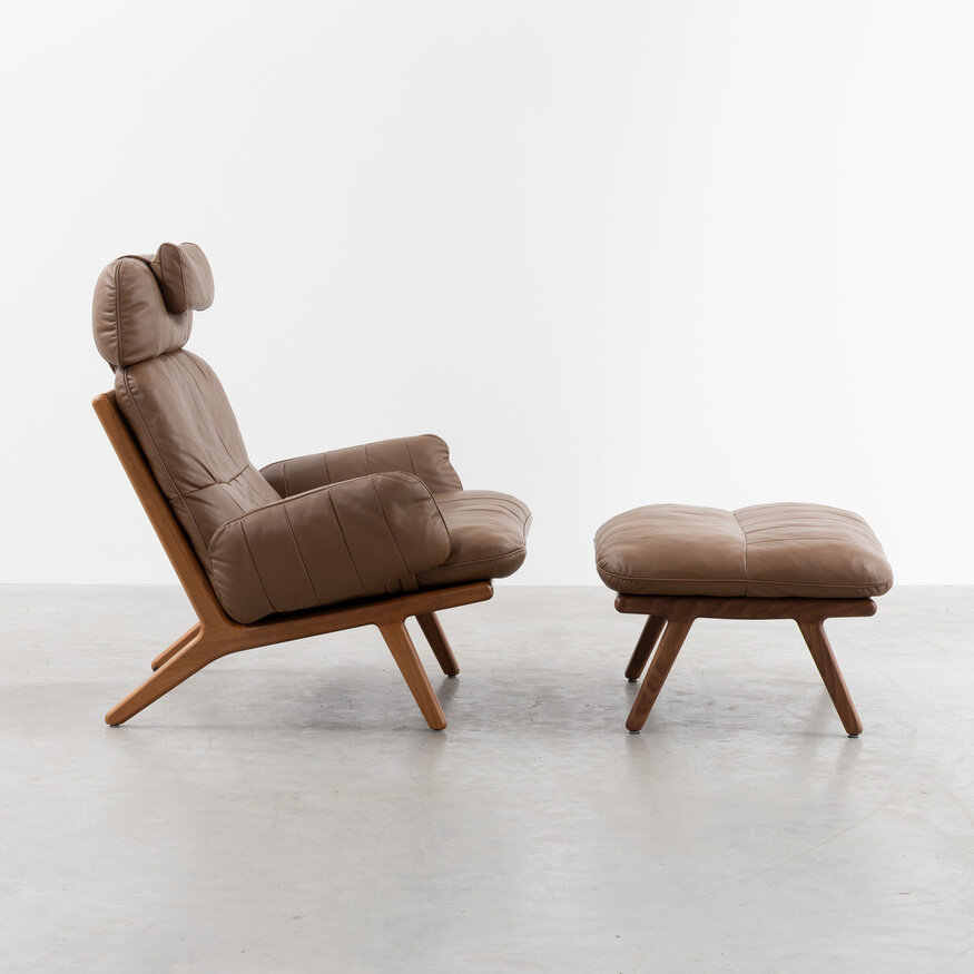 De Sede De Sede DS531 Brasil lounge chair + ottoman wood and leather