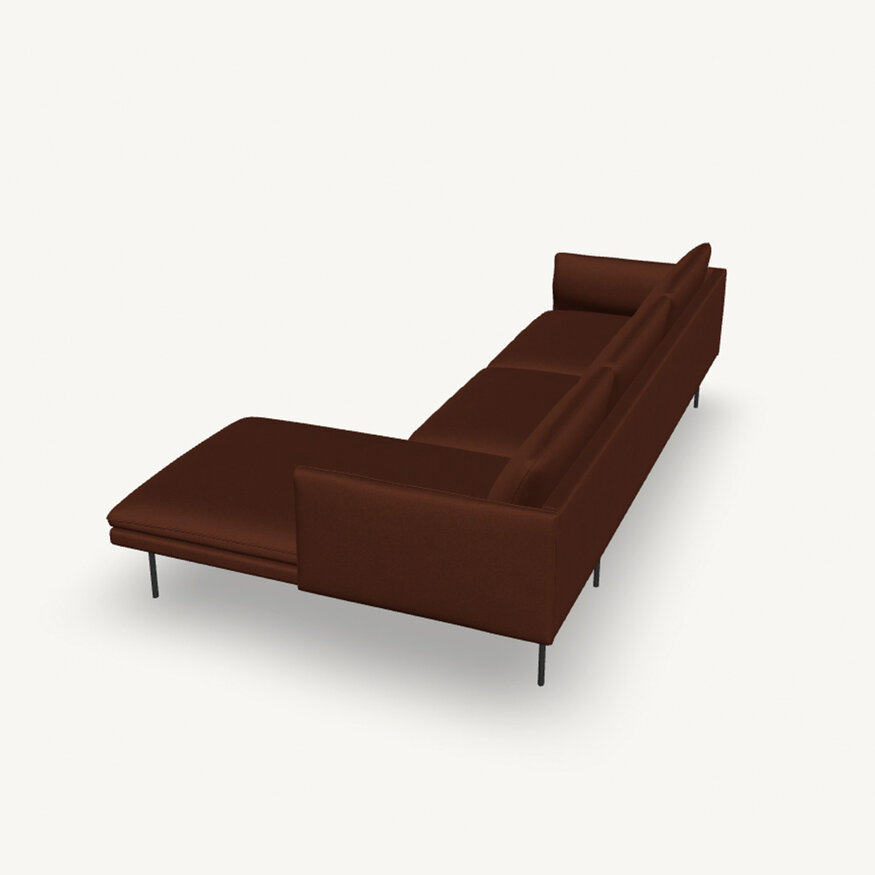 Jolin 2,5-zits met Chaise Longue Rechts | Denno 1265 Rusty Orange Sav & Økse Jolin 2,5-zits met Chaise Longue Rechts | Denno 1265 Rusty Orange